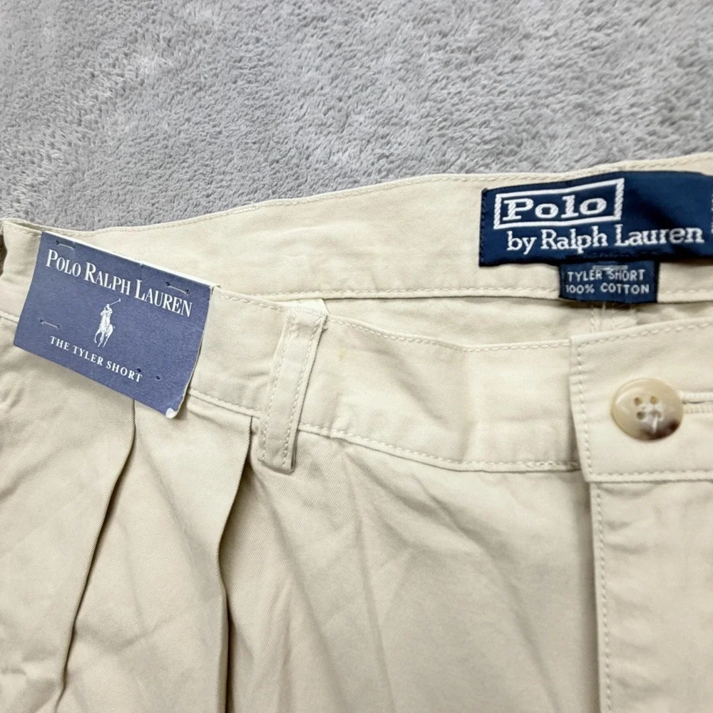 Polo Ralph Lauren Shorts Mens 38 Beige Chino Tyler Short Cotton